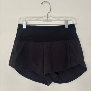 Black Lululemon speed up shorts